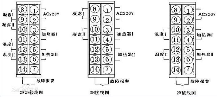 雙路溫濕度控制器接線圖